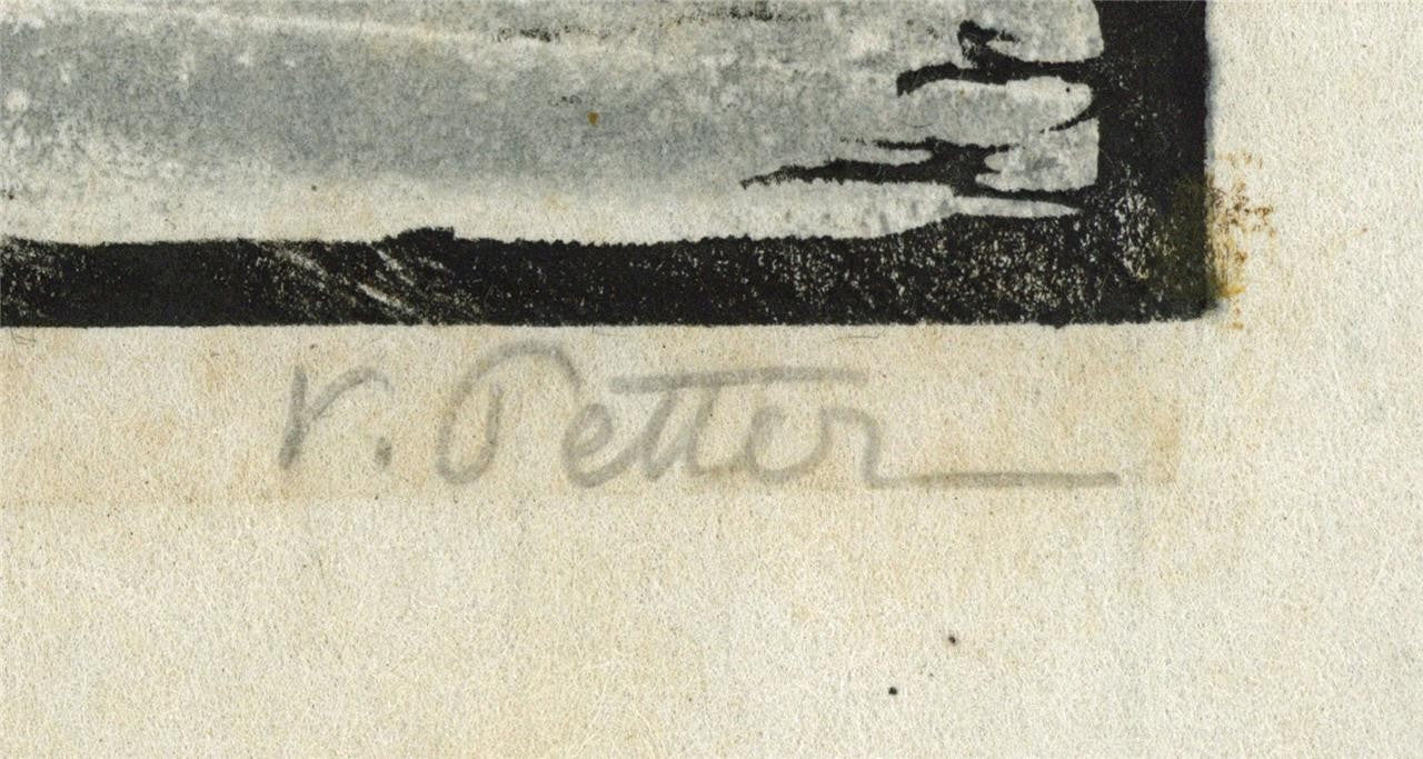 Valerie Petter-Zeis (1881-1963) Pencil Signed Woodcut - Market In Sarajevo2