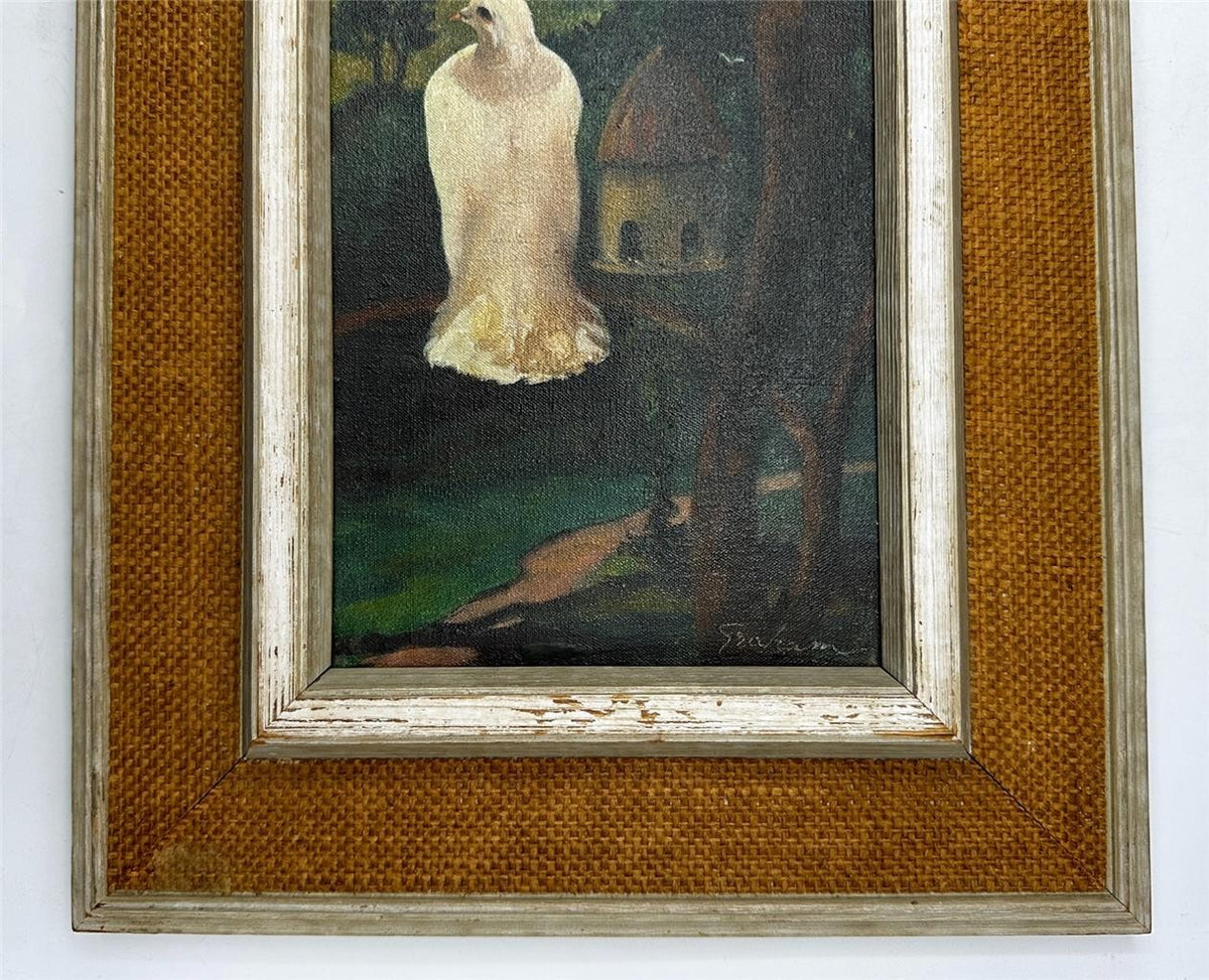 Kenneth Graham F.R.S.A Oil Painting - Doves At Holly Bush - Datchworth4