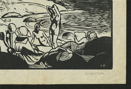 Ludovic-Rodo Pissarro (1878-1952) Pencil Signed Wood Engraving - Baigneuses9