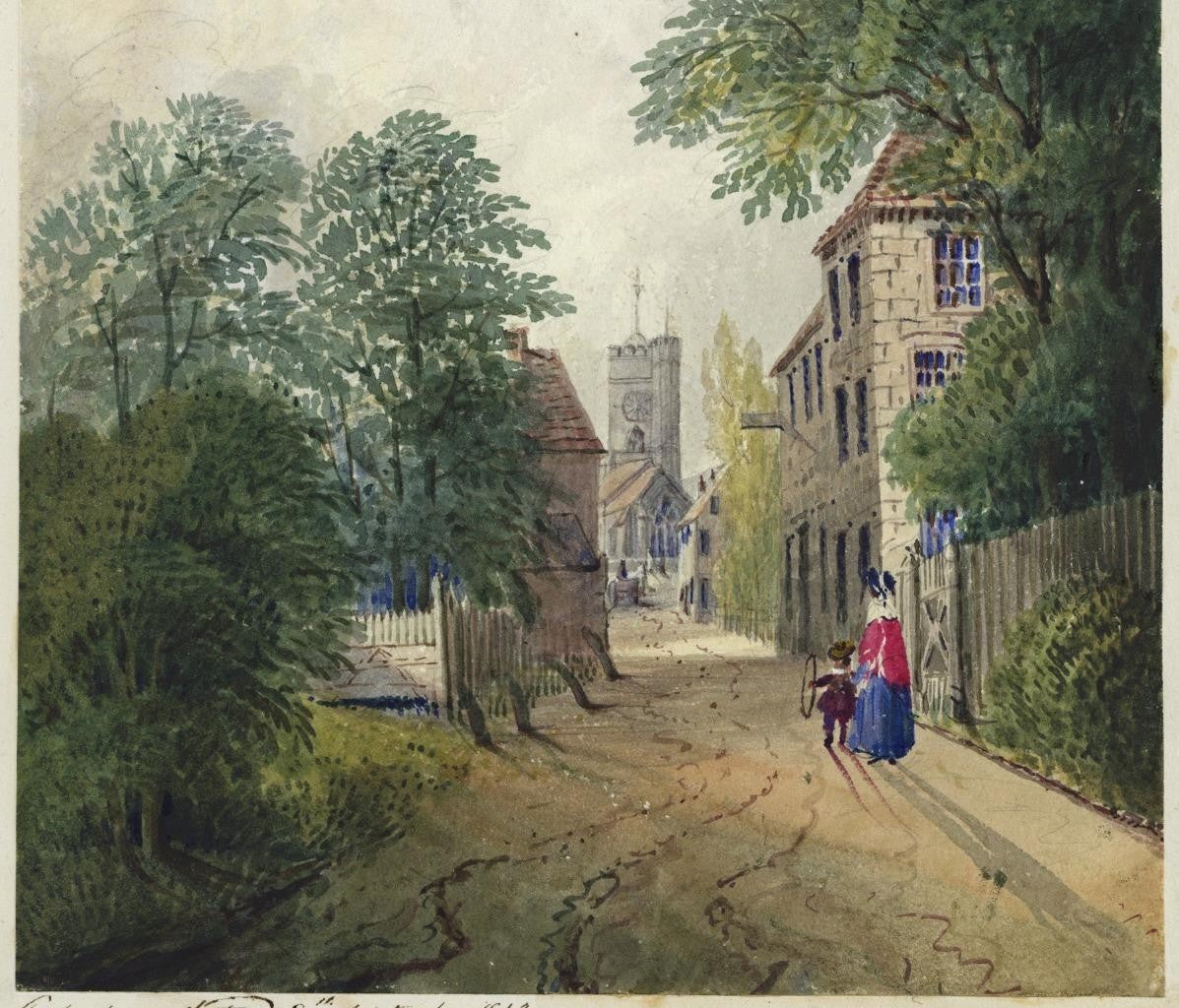 Mary Webster (1794-1883) Watercolour Painting St Peter's Broadstairs Kent 18436