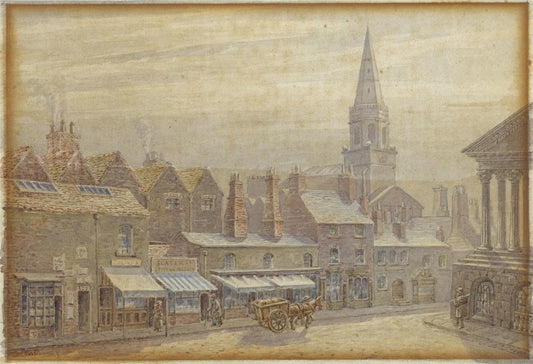 T W Downing Antique Watercolour Painting Congreve Street Birmingham0