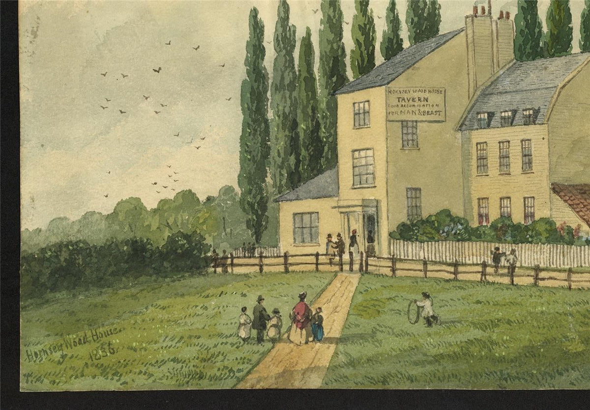 Hornsey Wood House Tavern London 1836 Watercolour Painting - Finsbury Park12