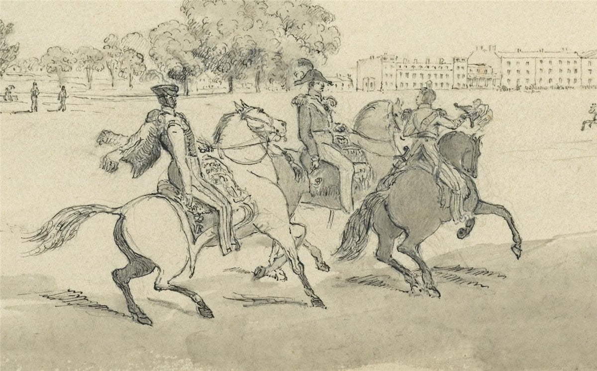 James Wilcox (1778-1865) Painting Royal Artillery Barracks Woolwich London 18437