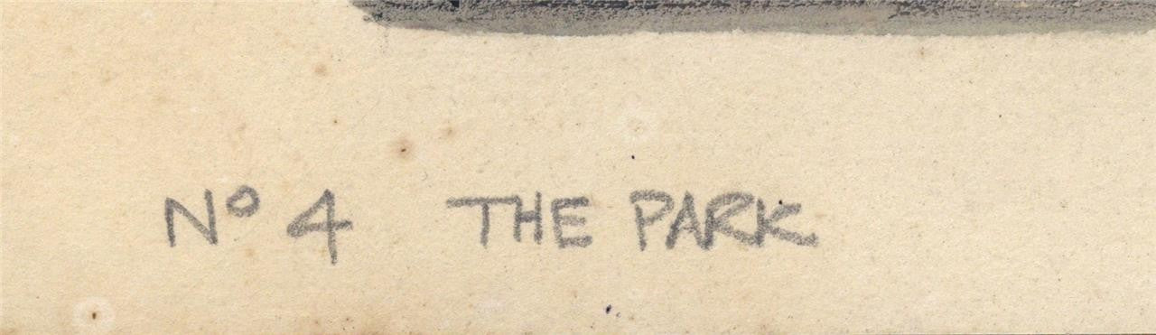 Football Match In The Park 1976  Gouache Painting  John Bullock  Northern Art6