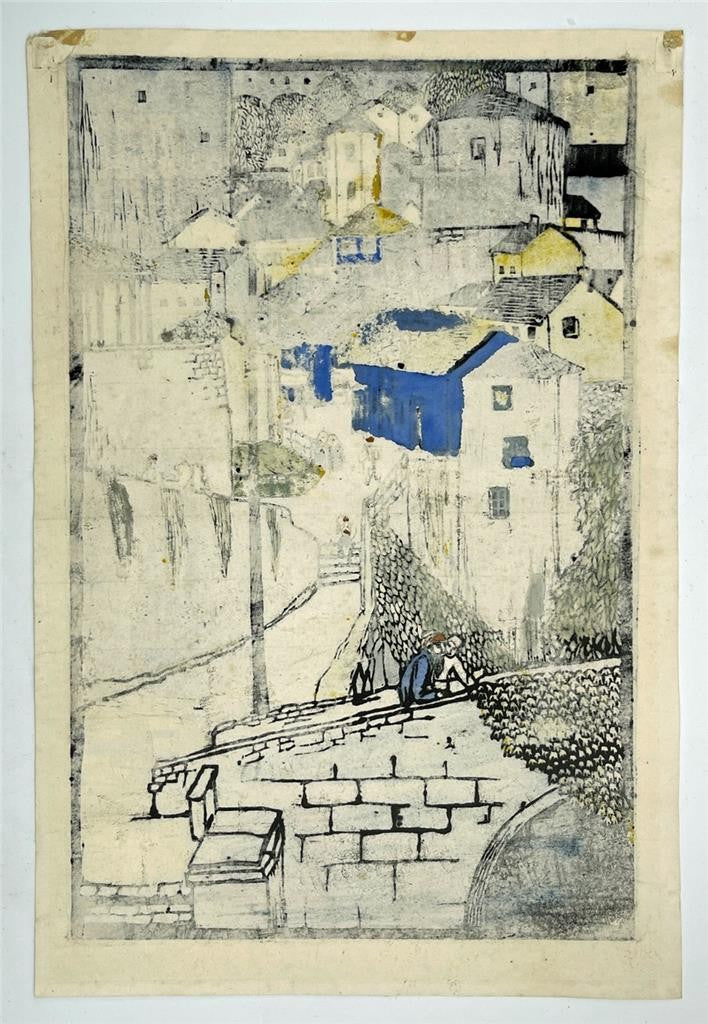 Valerie Petter-Zeis (1881-1963) Pencil Signed Woodcut - Aus Mostar Bosnien4