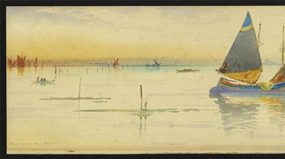 Evening On The Lagoon Venice Italy - Watercolour Painting - Signed Avondale4