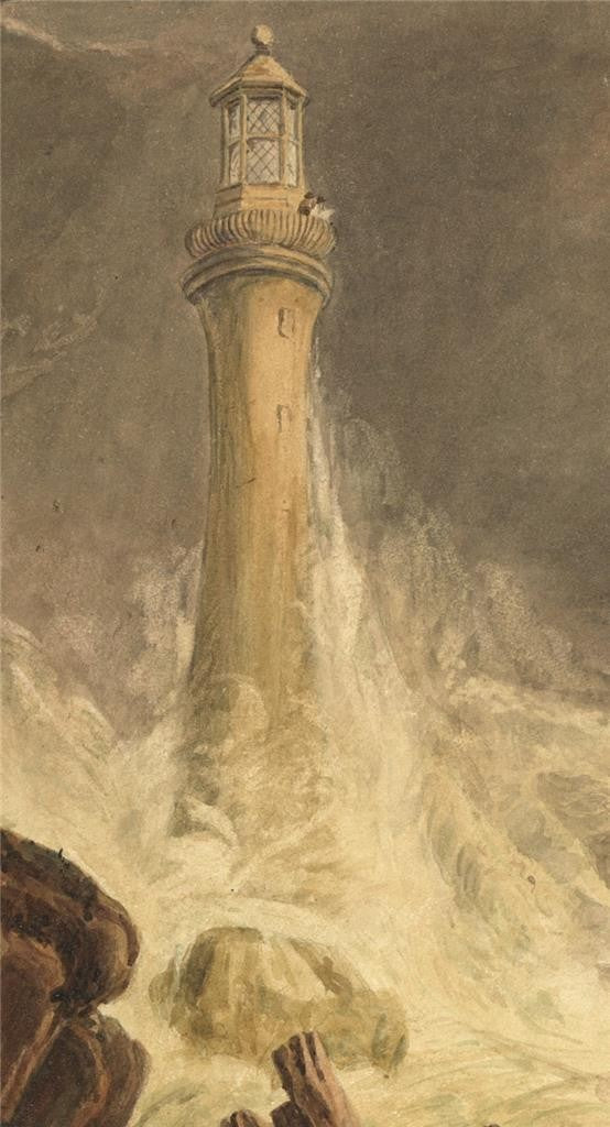 Storm At Sea - Antique Watercolour Painting - 19th Century - Seascape3