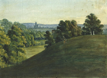 James Wilcox (1778-1865) Watercolour Painting - Landscape Near Canterbury 18183