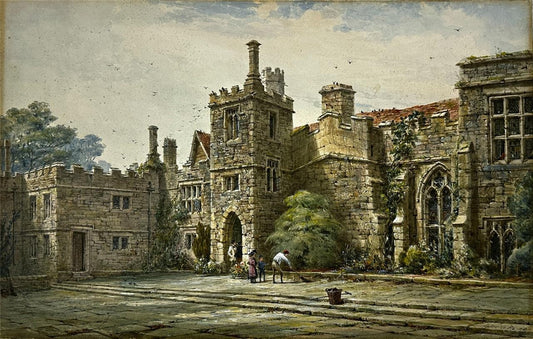Louise Rayner (1832-1924) - Watercolour Painting - Haddon Hall0