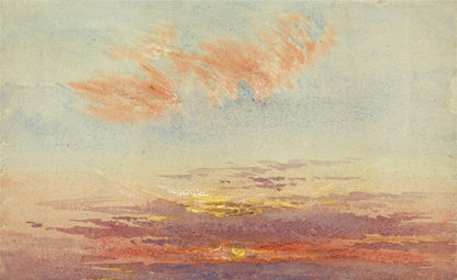 Sunset Sky Study - Watercolour Painting - Late 19th / Early 20th Century0