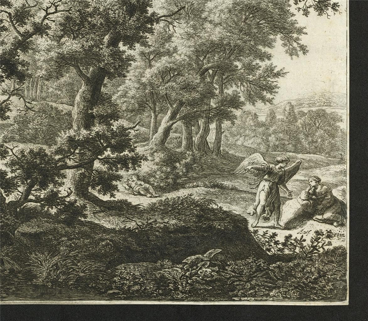 Antonie Waterloo Antique Etching Hagar Consoled by the Angel - Fountaine Walker9