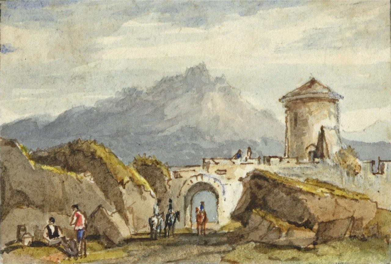 Style Of Samuel Prout - Miniature Watercolour Painting - 19th Century - 160