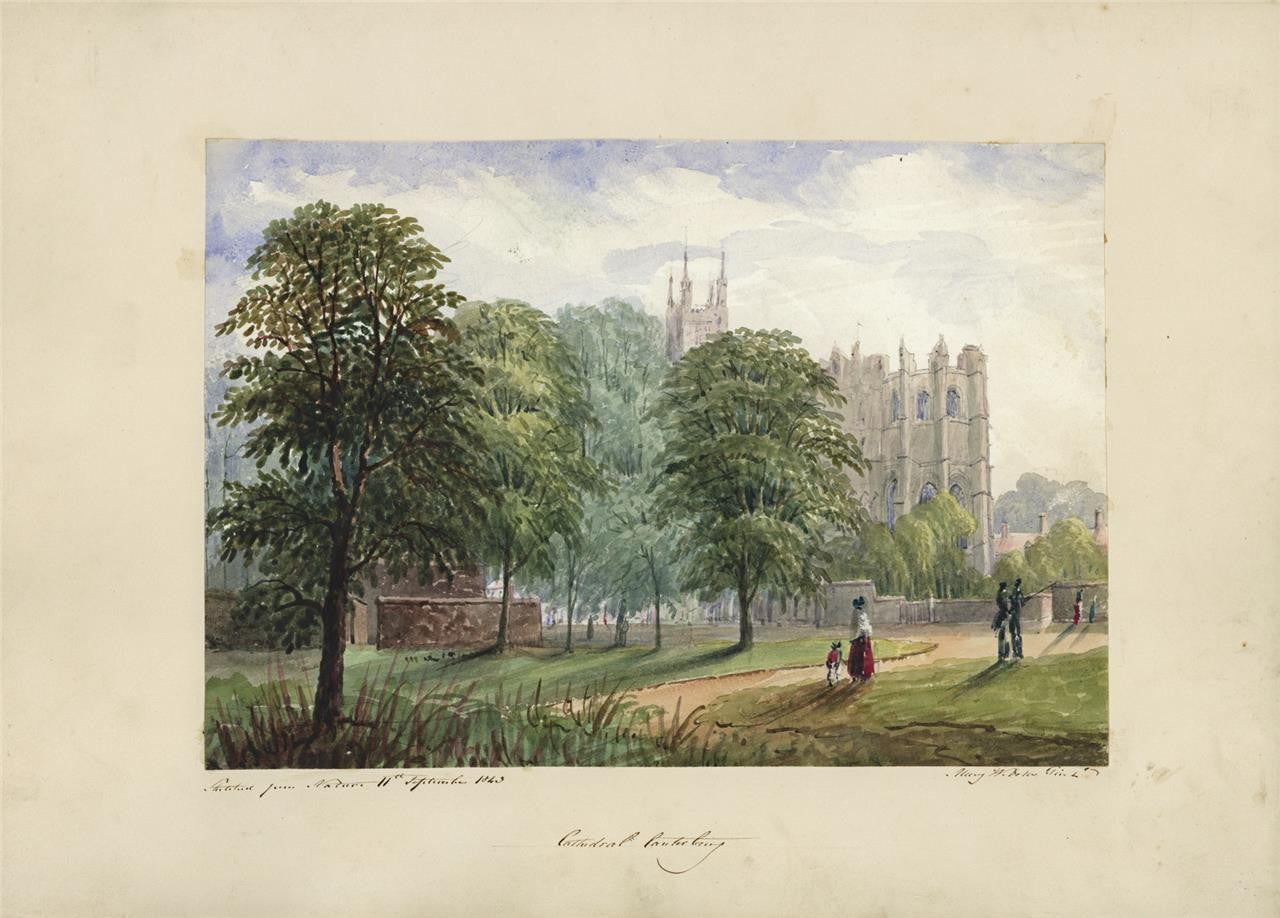 Mary Webster (1794-1883) - Watercolour Painting - Canterbury Cathedral 18438