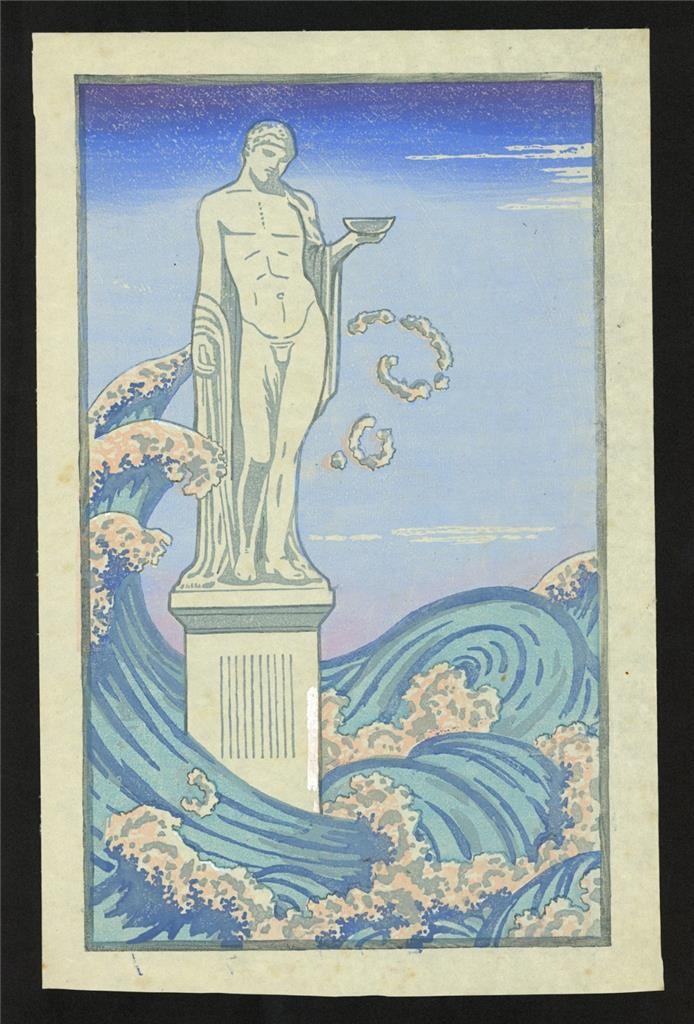Cecil French (18791953) Antique Woodcut Early 20th Century1