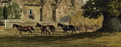 Chenies Manor House Buckinghamshire 1832 - Antique Watercolour Painting - Nash6