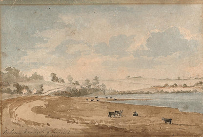 Between Ramsgate & Sandwich Kent 1823 - Watercolour Painting - 19th Century0