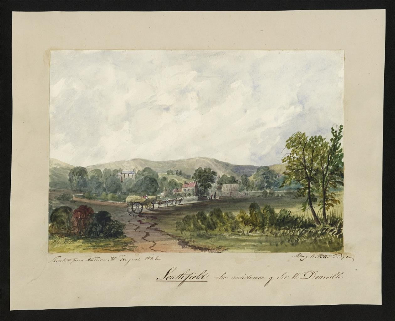 Mary Webster (1794-1883) Watercolour Painting - Southfield Sussex 18421