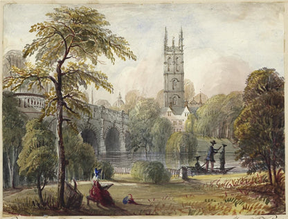 Mary Webster (1794-1883) Watercolour Painting - Magdalen College Oxford 18400