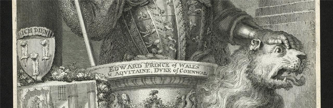 George Vertue - Portrait Edward Prince Of Wales - Antique Engraving3