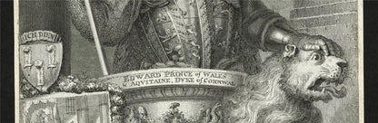 George Vertue - Portrait Edward Prince Of Wales - Antique Engraving3