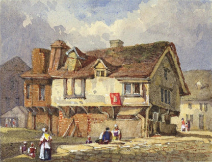 Style Of Samuel Prout Newark Miniature Watercolour Painting 19th Century0