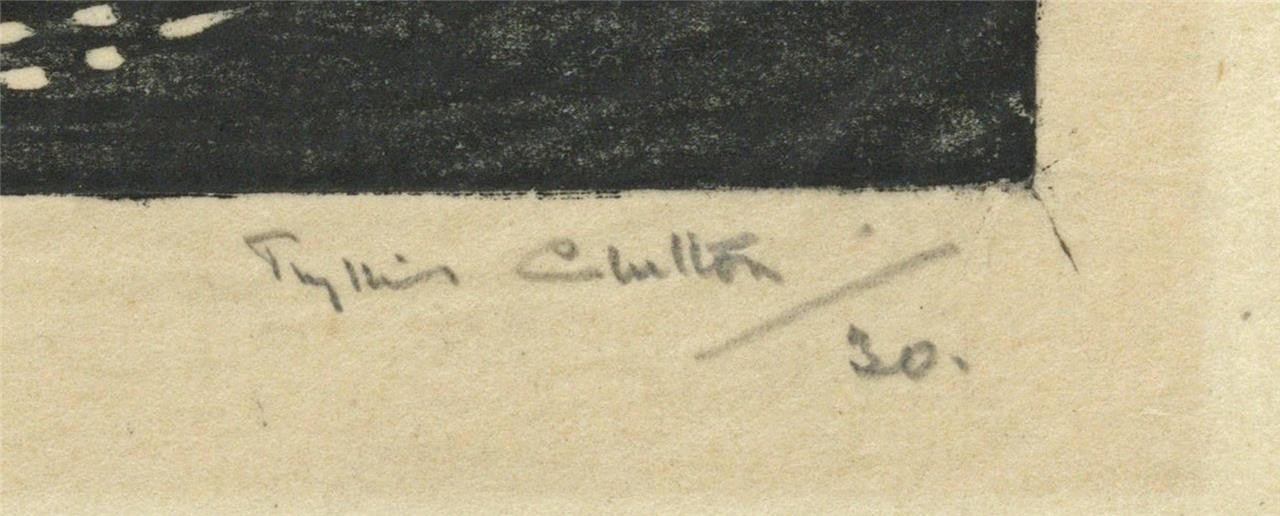 Phyllis Chilton Osborne - Pencil Signed Wood Engraving - Pelicans - 19302