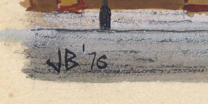 Football Match In The Park 1976  Gouache Painting  John Bullock  Northern Art2