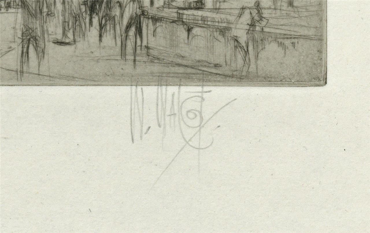 William Walcot (1874-1943) Pencil Signed Etching The National Gallery London2