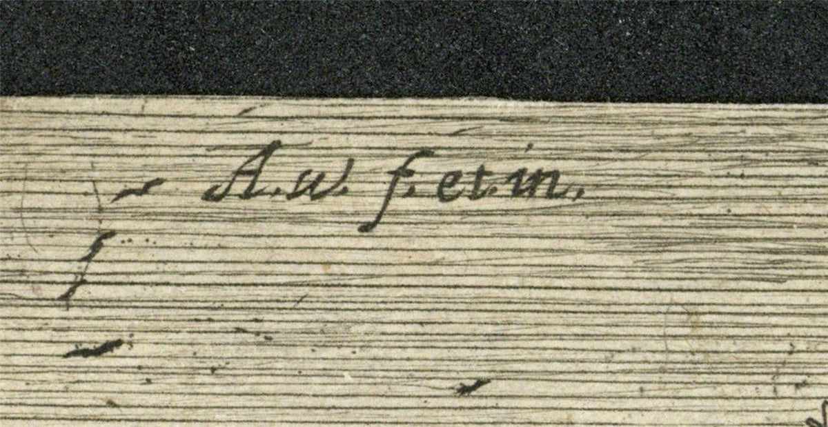 Antonie Waterloo - Antique Etching - Elijah Fed by the Ravens - T Sivright Stamp6