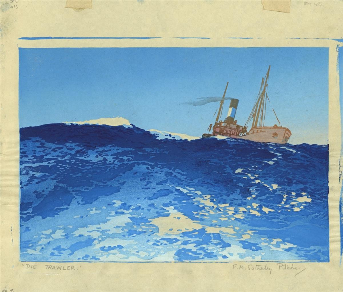 Florence Mary Sotheby Pitcher (1896-1982) Signed Wood Engraving - The Trawler4