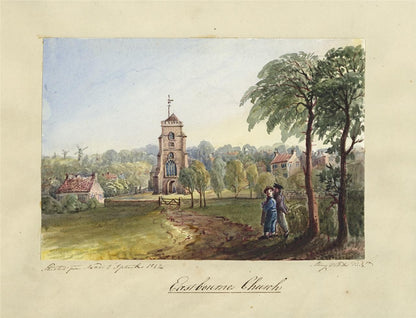 Mary Webster (1794-1883) Watercolour Painting - Eastbourne Church 18427