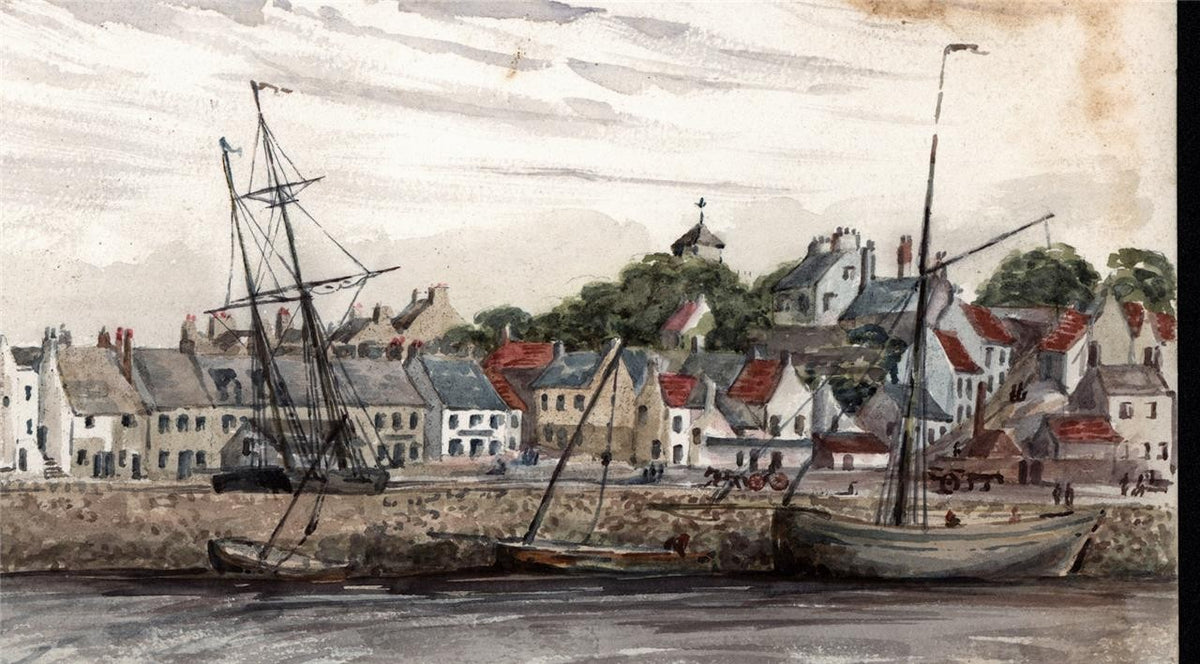 Burntisland Scotland 1856 - Antique Watercolour Painting - 19th Century3