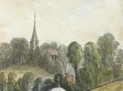 Mary Webster (1794-1883) Watercolour Painting - Harrow Church London 18407
