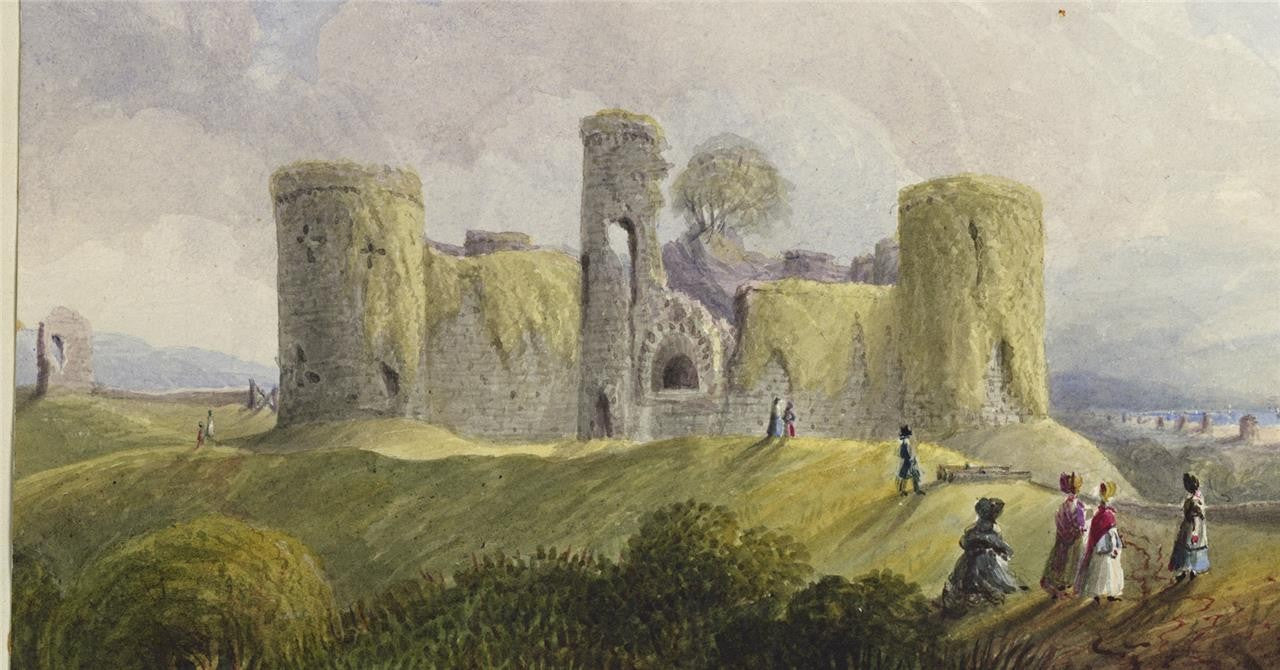 Mary Webster (1794-1883) - Watercolour Painting - Pevensey Castle Sussex 18426