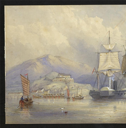 Walter William May (1831-1896) Watercolour Painting China - Chinese Harbour 18638