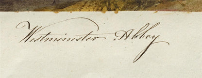 Mary Webster (1794-1883) Watercolour Painting Westminster Abbey London 18414