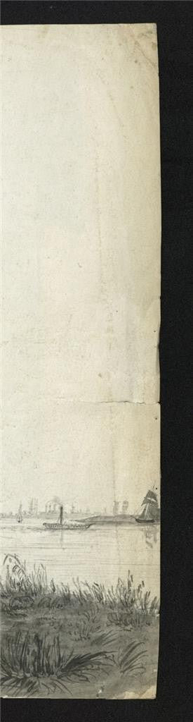 James Wilcox (17781865) Watercolour Painting  Blackwall Reach London 18433