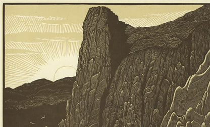 Bernard Sleigh (1872-1954) Pencil Signed Woodcut Lydstep Tenby Wales 19355