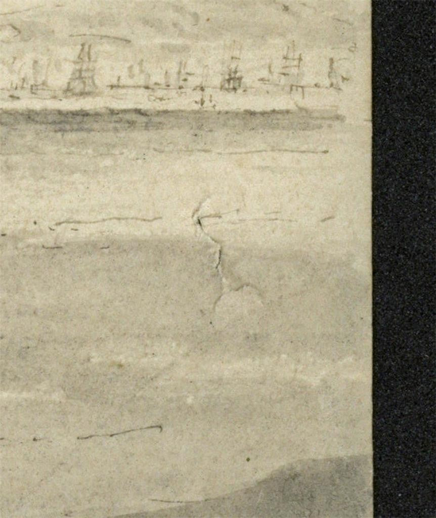 James Wilcox (1778-1865) Watercolour Painting Isle of Dogs Greenwich London 184317