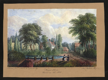 Mary Webster (1794-1883) Watercolour Painting - Harrow On The Hill London 18571