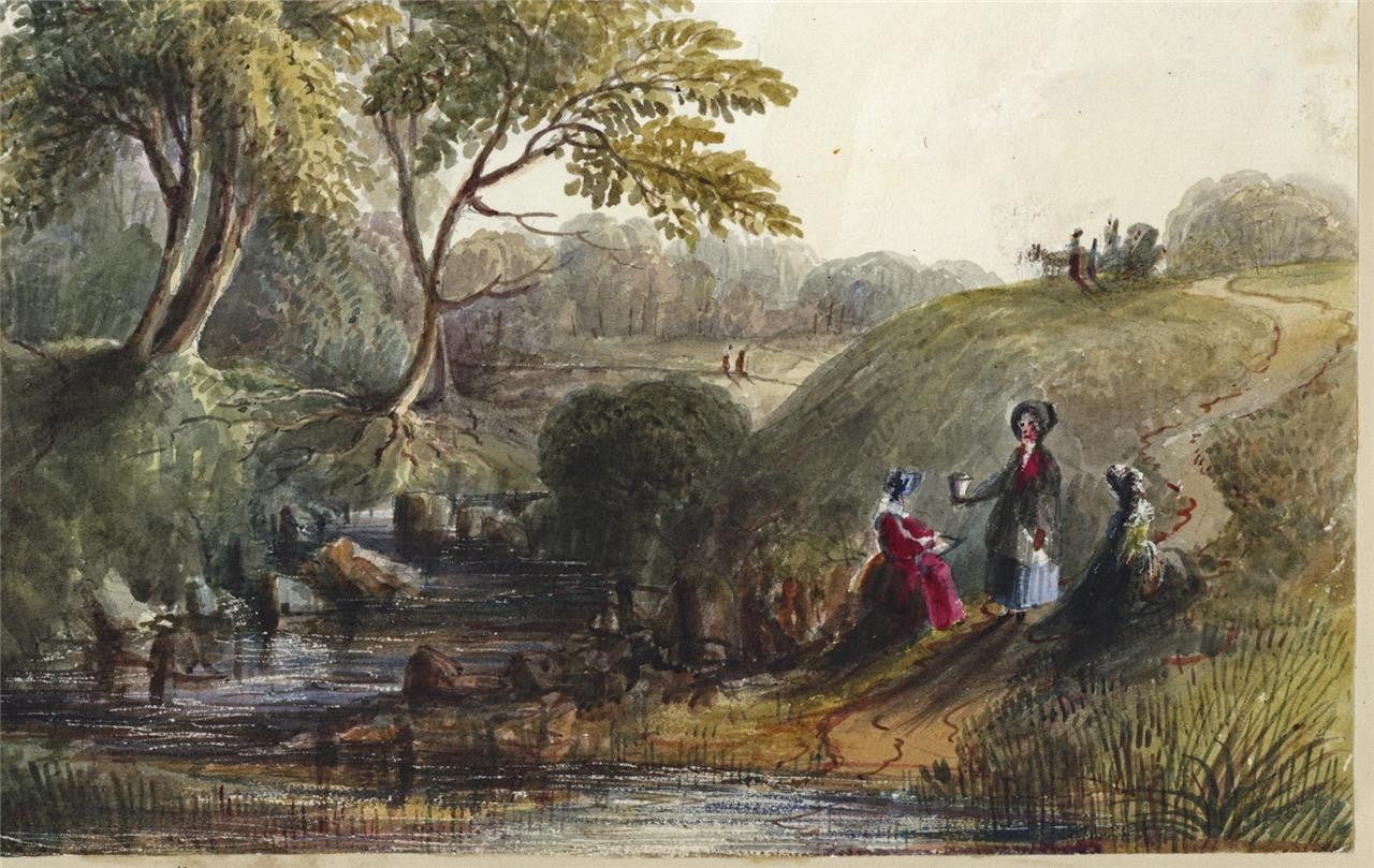 Mary Webster Watercolour Painting Source Of River Thames Gloucestershire 18404