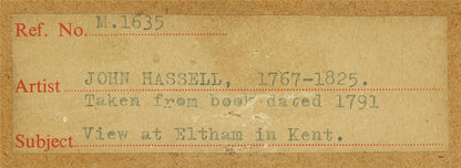 John Hassell (1767-1825) Watercolour Painting - Eltham, Kent - c17915