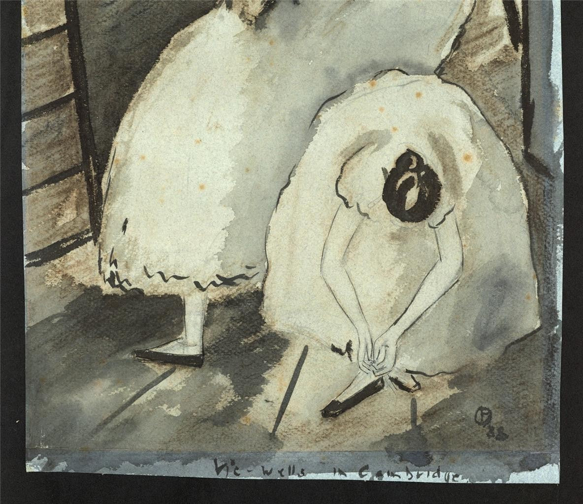 Phyllis Chilton Osborne Watercolour Painting Vic-Wells Ballet Cambridge 19385