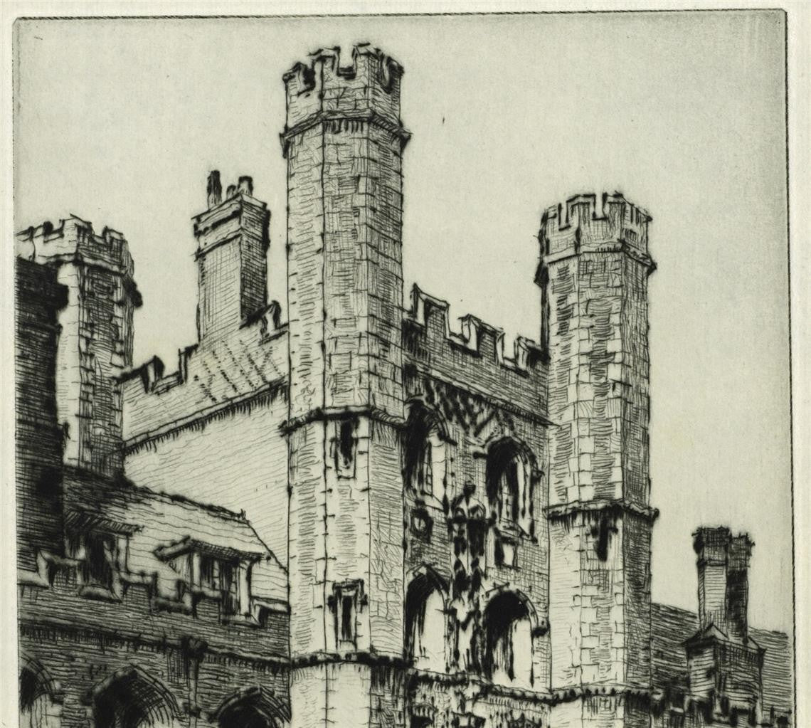 Cyril Edward Power (1872-1951) Pencil Signed Etching St John's College Cambridge6