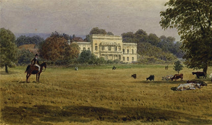 Newland Park Buckinghamshire 1832 - Antique Watercolour Painting - Nash2