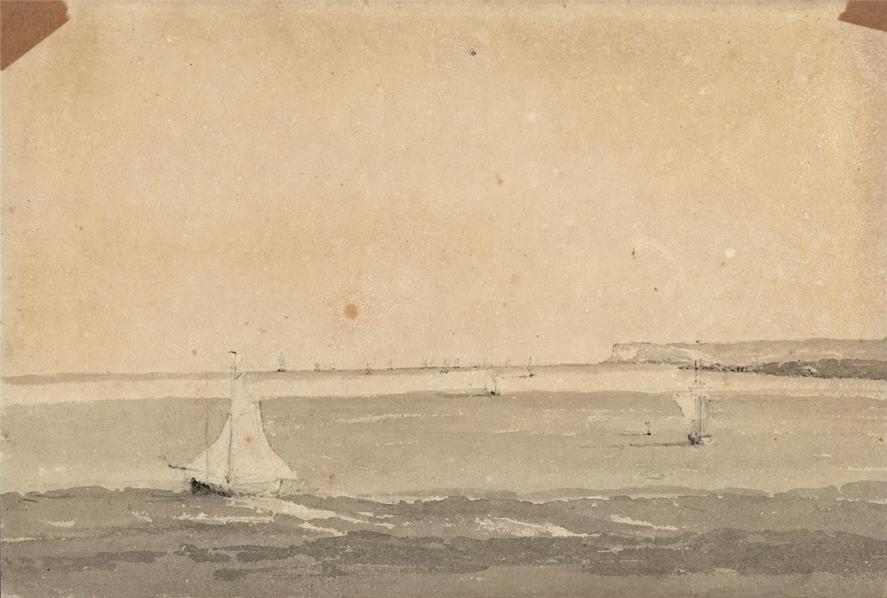 Between Ramsgate & Sandwich Kent 1823 - Watercolour Painting - 19th Century6