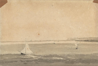 Between Ramsgate & Sandwich Kent 1823 - Watercolour Painting - 19th Century6