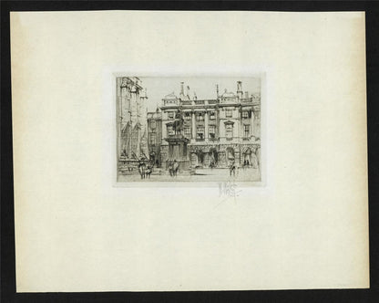 William Walcot (1874-1943) Signed Etching Parliament Square Edinburgh Scotland1