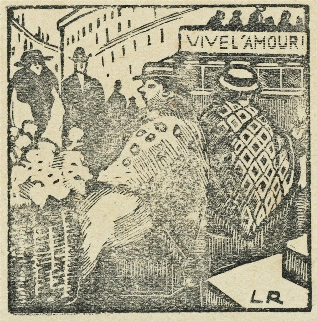 Ludovic-Rodo Pissarro (1878-1952) Small Wood Engraving Piccadilly Circus London0