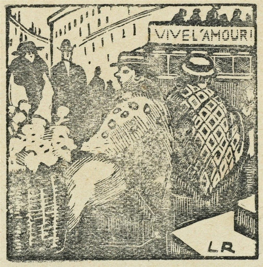 Ludovic-Rodo Pissarro (1878-1952) Small Wood Engraving Piccadilly Circus London0